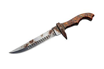 The Silent Sentinel: A Majestic Blade on White or PNG Transparent Background.