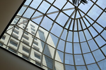 Architectural details close up. Abstract geometric background.