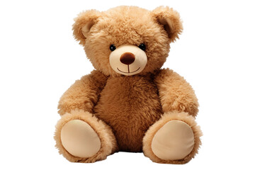 Obraz premium The Pensive Teddy: An Ode to Childhood Innocence on White or PNG Transparent Background.