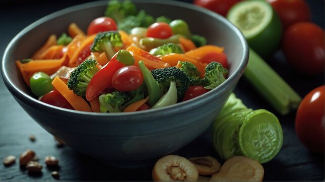 Keto diet and food items for it. Vegetables and fruits, diet burgers. Time-restricted eating. Intermittent fasting.