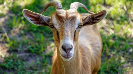 Fototapeta premium Goat staring at the camera