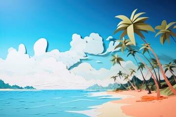 Obraz premium Tropical beach outdoors tropics nature.