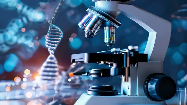 Medical biotechnologists in DNA labs use advanced scientific equipment and technology to research and analyze genetic information, concentrating on health, medicine, and molecular biology.