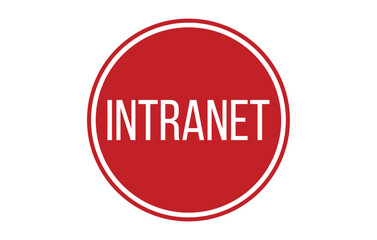 Red Intranet Rubber Stamp Seal Vector