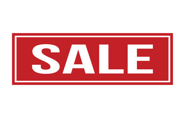 Red Sale Rubber Stamp Seal Vector