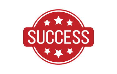 Red Success Rubber Stamp Seal Vector