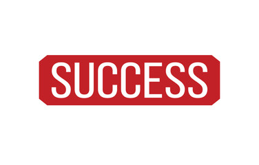 Red Success Rubber Stamp Seal Vector
