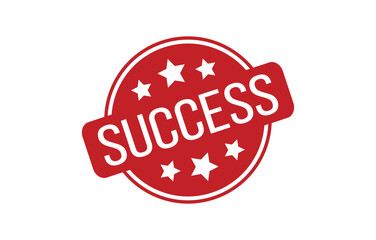 Red Success Rubber Stamp Seal Vector