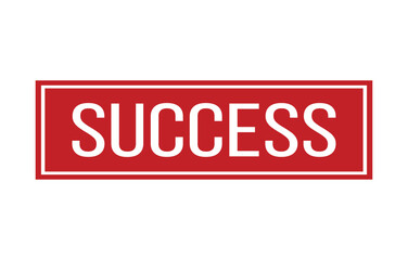 Red Success Rubber Stamp Seal Vector