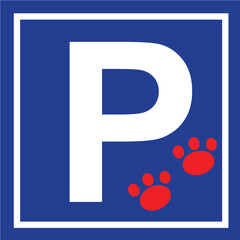 PET PARKING sign