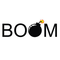 Bomb vector isolated icon. Bomb vector emoticon