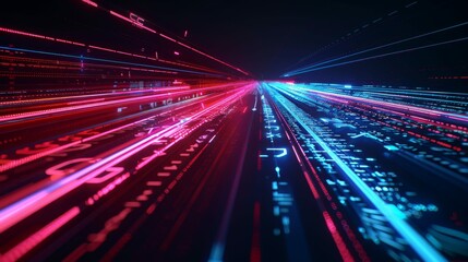 Abstract futuristic background with glowing lines.