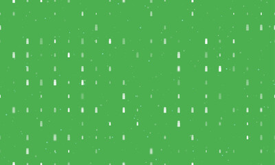 Seamless background pattern of evenly spaced white salt shaker symbols of different sizes and opacity. Vector illustration on green background with stars