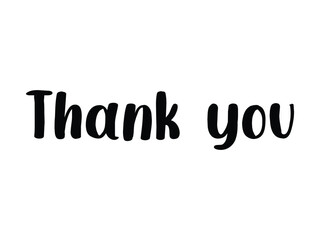 Thank You inscription lettering. Thank You calligraphy. Thank you card. Vector illustration. Use on cards, banner, poster, sticker, packaging and other suitable place.