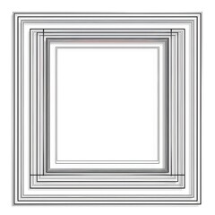 Thin Rectangular Line Frames with Subtle Decorative Corners on White Background