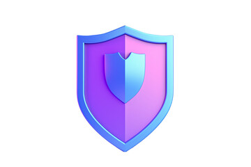 a blue and pink shield
