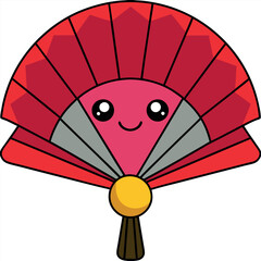 Fan illustration design in isolated vector form, wind object icon, cooling set background