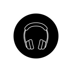 Headphones icon vector. music illustration sign. DJ symbol or logo.