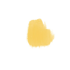 Yellow Gouache Paint Stroke