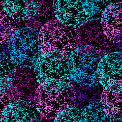 Bubbly colorful hand drawn seamless pattern.