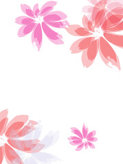 Falling cherry blooming flower parts vector..