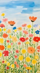 Obraz premium Flower field asteraceae grassland outdoors.