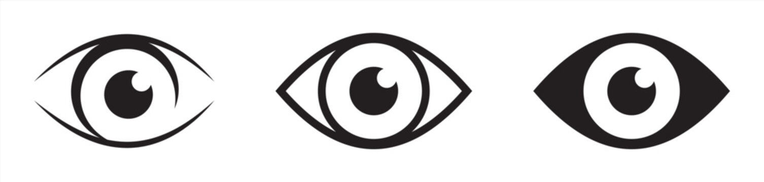 simple eye icon. eyesight symbol vector illustration
