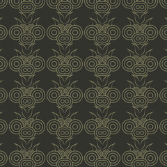 dark ethnic seamless pattern template