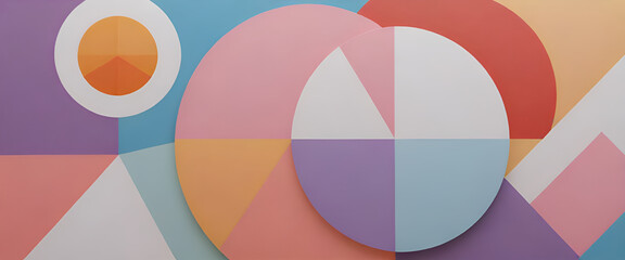 Obraz premium illustrazione con elementi geometrici a tema minimalista astratto contemporaneo