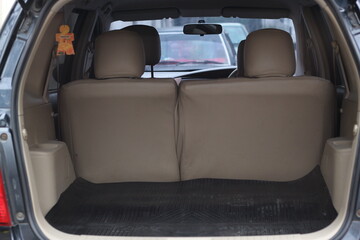 Fototapeta premium Seating in a car seen from behind