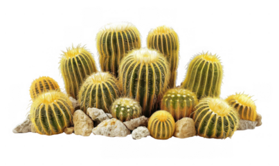 Golden Barrel Cacti Cluster