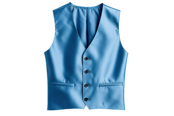 The Enchanted Blue Vest on White or PNG Transparent Background.