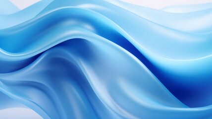 Abstract background of flowing blue silk fabric. Concept of luxury, elegance, fashion, and design.