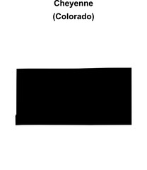 Cheyenne County (Colorado) blank outline map