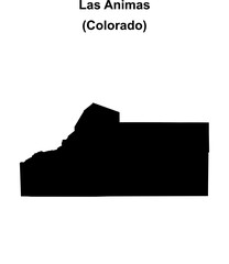 Las Animas County (Colorado) blank outline map