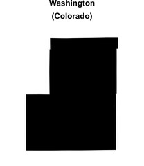 Washington County (Colorado) blank outline map