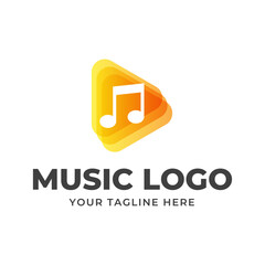 Fototapeta premium Music vector logo graphic modern abstract