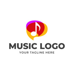 Music vector logo graphic modern abstract