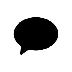 black speech bubble icon vector design.