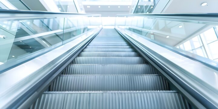Glass ceiling escalators add a modern touch to holiday shopping in malls. Concept Holiday Shopping, Glass Ceilings, Modern Aesthetics, Mall Escalators