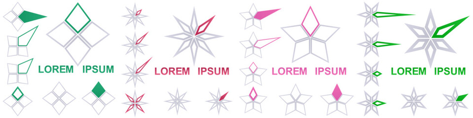 Geometrical logo design collection