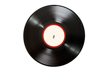 vinyl plate isolated on transparent background, png file
