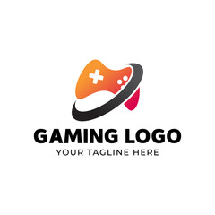 Game console and video games stick logo design template © arum