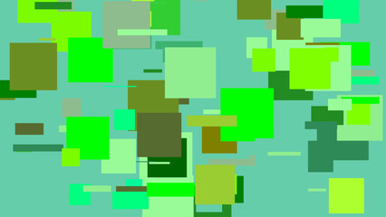 green shapes pattern over medium aquamarine green useful as a background