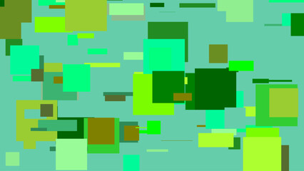 green shapes pattern over medium aquamarine green useful as a background