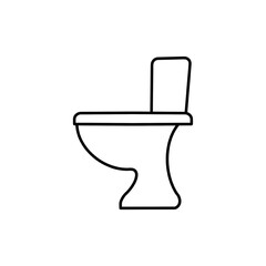 toilet icon of glyph style design vector template