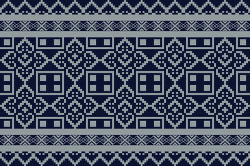Obraz premium American pixel art vector Fabric Morocco, geometric ethnic pattern seamless,Pixel pattern art wallpaper Background, Design for fabric, curtain, carpet ,geometry seamless pattern art illustration