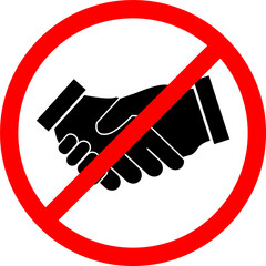 No Handshake icon. No dealing symbol. No collaboration sign for your web design, logo, infographic, UI. illustration