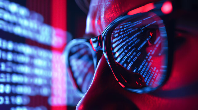 Digital espionage concept with spyware infiltrating. A dramatic illustration depicting digital espionage, showing spyware infiltrating system. Highlights risks, dangers of cyber spying, data breaches.