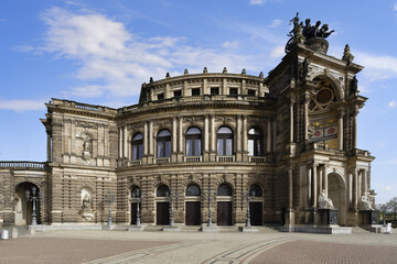 Fototapeta premium Semperoper, Saxony royal court opera house, Dresden, Saxony, Germany